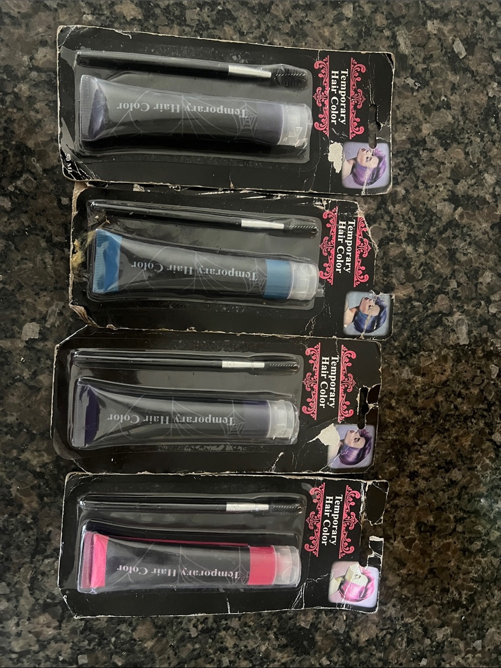Temporary Hair Color Kit - Pink, Blue, Purple, Black Options
